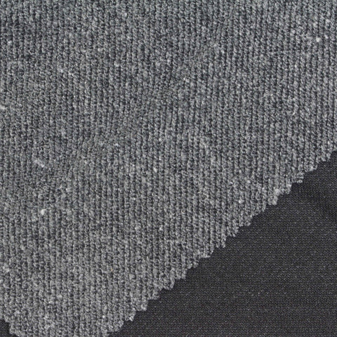 Dark Grey Heathered-Marl French Terry, Poly-Cotton, 267 gsm