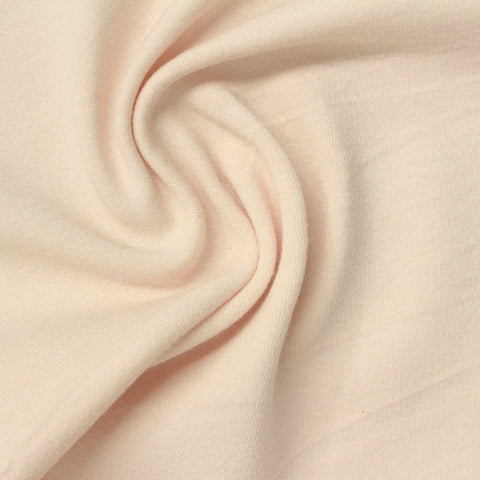 Cotton Stretch Interlock Knit Fabric, 250 gsm, 180 cm — Beige