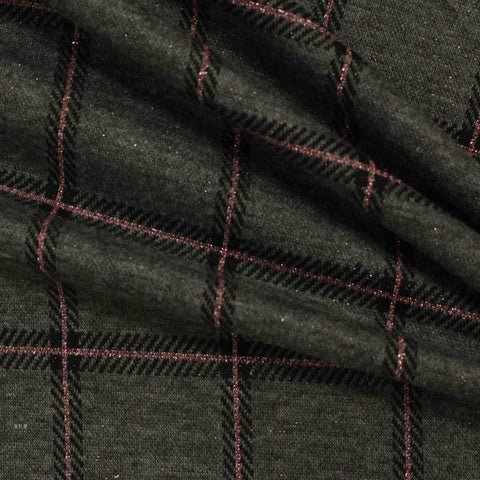 Charcoal Plaid Jacquard, Polyester