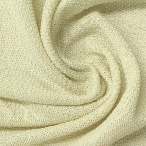 Jacquard Polyester Cotton Chunky Knit Fabric, 200 gsm, 170 cm — Khaki