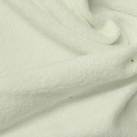 Off-White Textured French Terry, Cotton-Poly