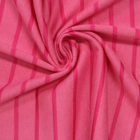 Pink Vertical-Stripe Jersey Knit, Cotton-Viscose