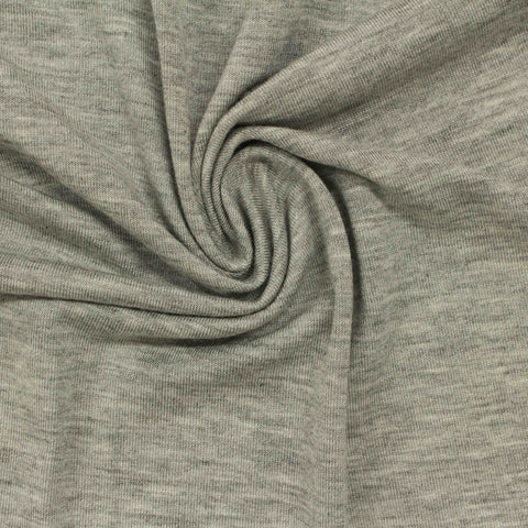 Grey Marl Jersey Knit, Viscose, 179 gsm