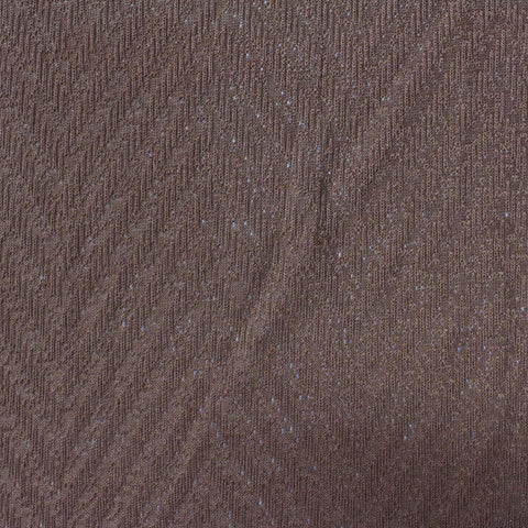 Brown Tone-on-Tone Chevron Jacquard, Poly-Viscose