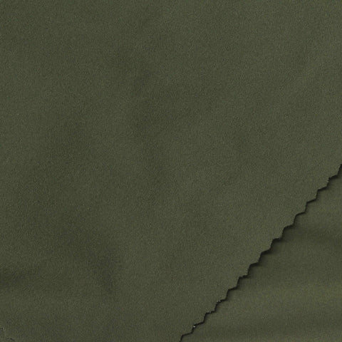 Brushed Nylon Stretch Interlock Knit Fabric, 205 gsm, 135 cm — Green