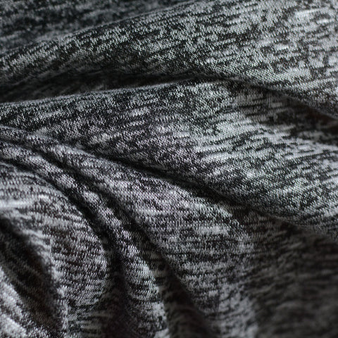 Heather Grey Marl Knit, Viscose-Poly, 130 gsm