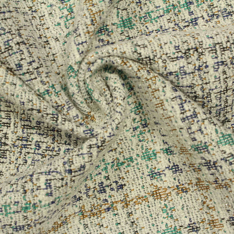 Cream Marl Bouclé, Poly-Viscose