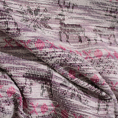 Purple Floral Jacquard, Poly-Cotton, 220 gsm, 160 cm