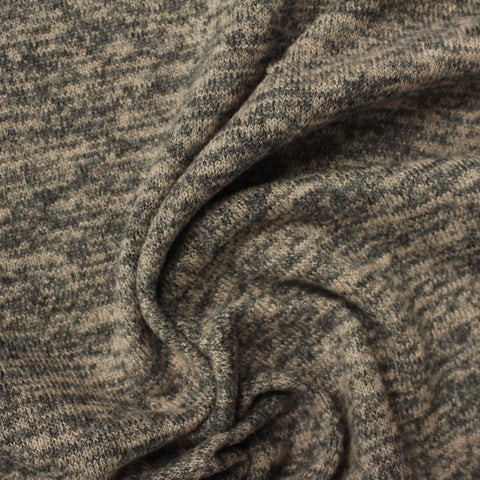 Grey Marl Chunky Knit, Poly-Viscose, 174 gsm