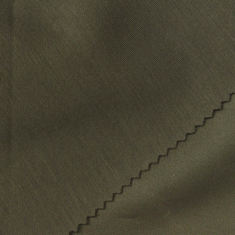 Modal Polyester Stretch Scuba Knit Fabric, 260 gsm, 165 cm — Khaki