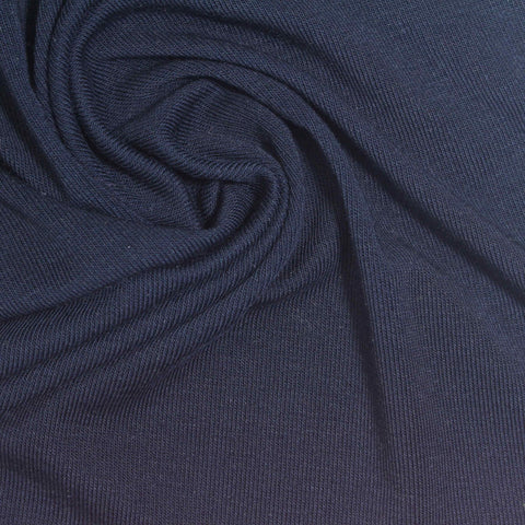 Navy Rib Knit, Tencel Lyocell