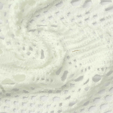 White Openwork Jacquard, Spandex