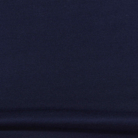 Viscose Nylon Stretch Ponte Knit Fabric, 305 gsm, 160 cm — Navy