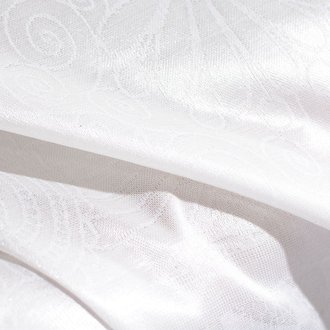 White Leaf Jacquard, Polyester, 125 gsm