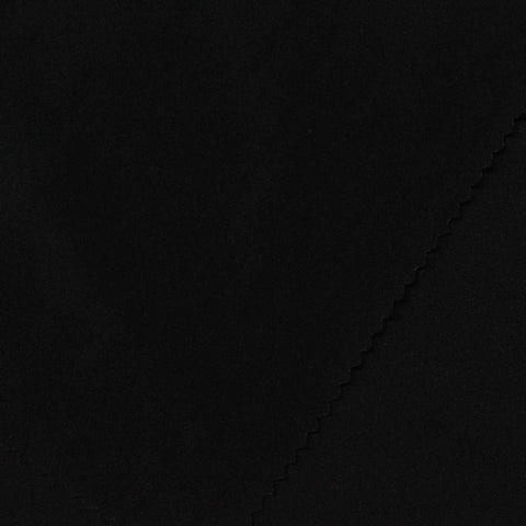 Polyester Stretch Milk Silk Knit Fabric, 150 gsm, 160 cm — Black