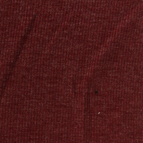 Red Marl Rib Knit, Poly-Viscose, 260 gsm