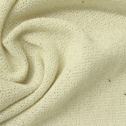 Jacquard Polyester Viscose Chunky Knit Fabric, 310 gsm, 165 cm — Beige