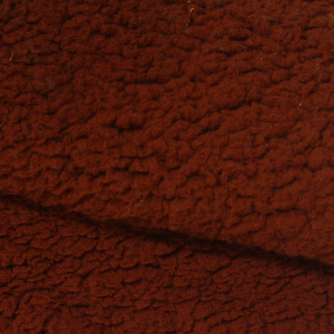 100% Polyester Sherpa Fleece Fabric, 225 gsm, 168 cm — Brown