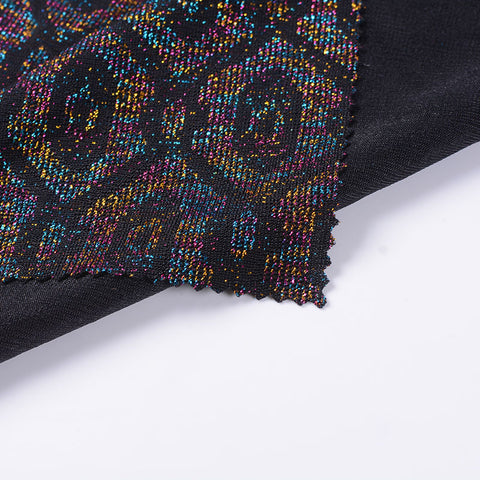 Blue Leopard Jacquard, Nylon