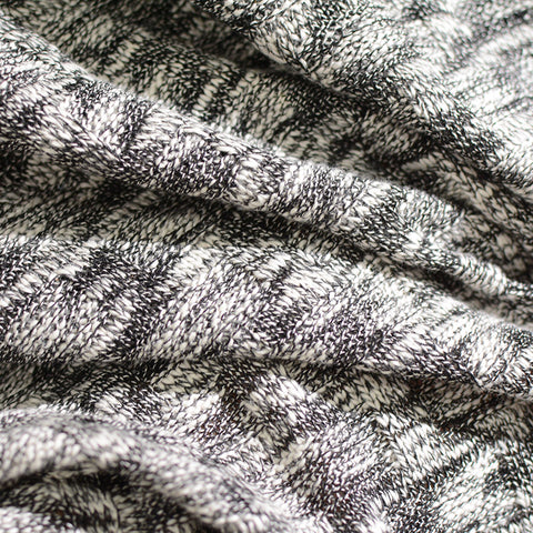 Polyester Cotton Chunky Knit Fabric, 346 gsm, 160 cm — Grey