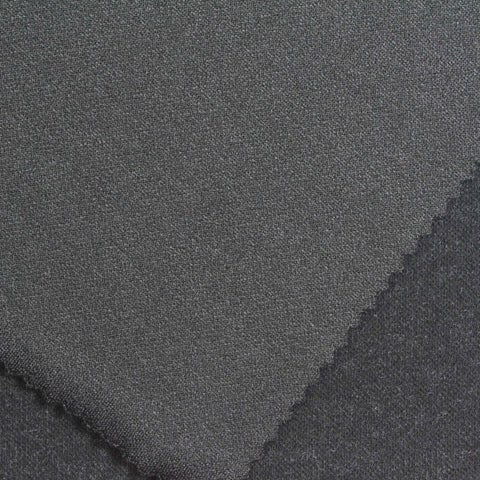 Dark Grey Heather Interlock Knit, Poly-Viscose