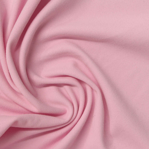 Brushed Nylon Stretch Interlock Knit Fabric, 210 gsm, 155 cm — Pink