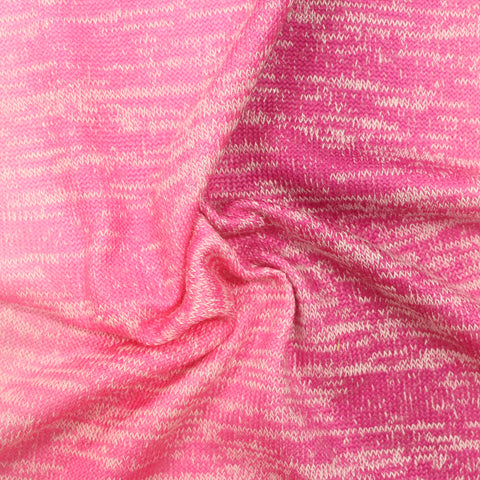 Pink Marl Chunky Knit, Poly-Viscose, 214 gsm