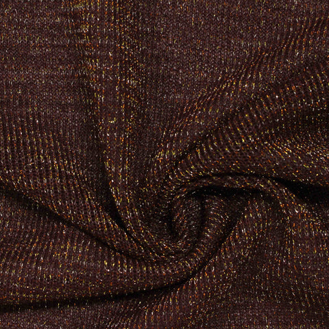 Dark Brown Marl Chunky Knit, 155 gsm
