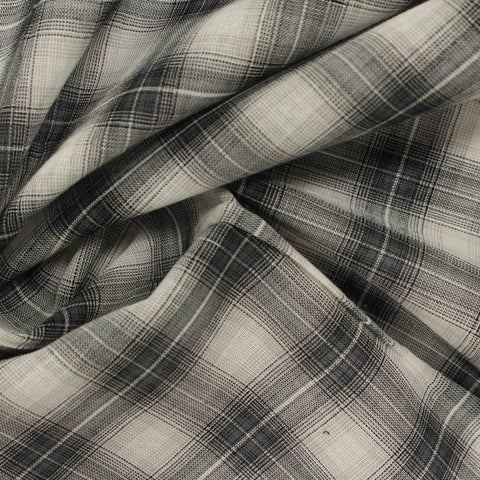 Black Plaid Woven, Cotton