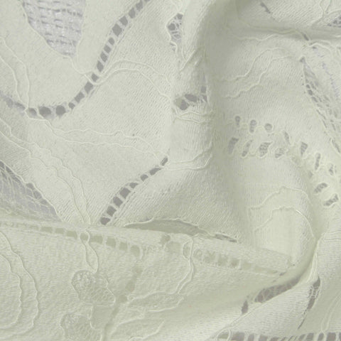 Cream Floral Lace, Cotton-Nylon, 145 cm, ref EF-243188