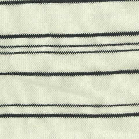 Black Horizontal-Stripe Chunky Knit, Cotton, 181 gsm