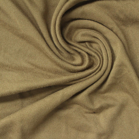 Polyester Stretch Milk Silk Knit Fabric, 180 gsm, 160 cm — Khaki, ref EF-259045