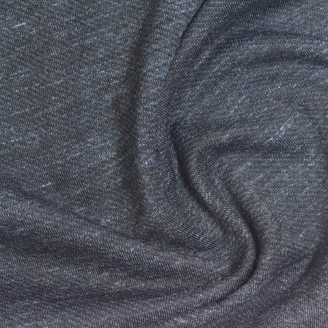Dark Grey Marl Interlock Knit, Polyester, 283 gsm