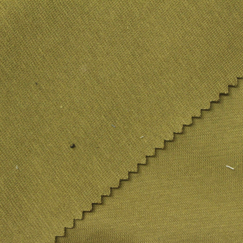 Cotton Stretch Rib Knit Fabric, 260 gsm, 155 cm — Khaki