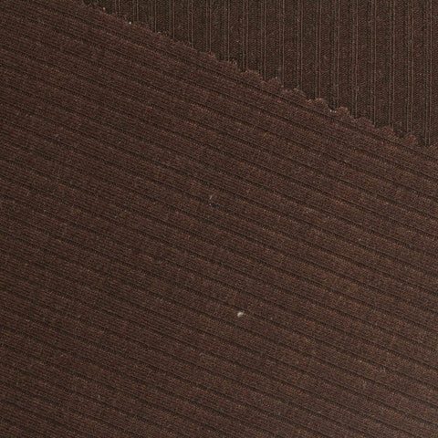 Dark Brown Ribbed Rib Knit, Polyester