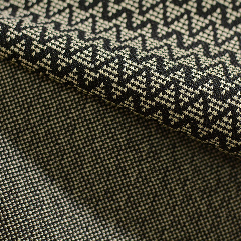 Off-White Geometric-Triangle Jacquard, Polyester