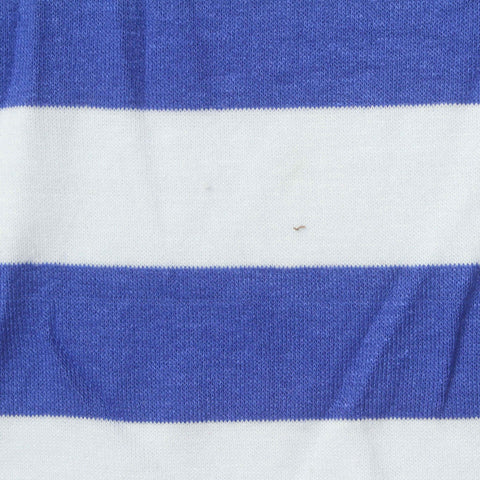 Blue Horizontal-Stripe Knit, Cotton-Poly, 160 gsm