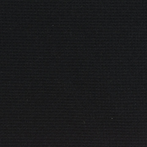 Polyester Stretch Waffle Knit Fabric, 260 gsm, 190 cm — Black
