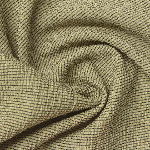 Dark Grey Horizontal-Stripe Crepe, Polyester