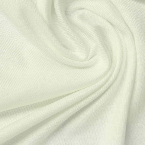Off-White Rib Knit, Viscose