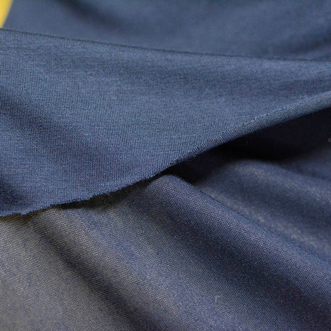 Viscose Stretch Jersey Knit Fabric, 156 gsm, 142 cm — Navy
