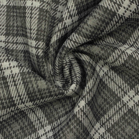 Grey Plaid Jacquard, Polyester, 260 gsm