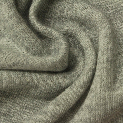 Dark Grey Marl French Terry, Cotton-Poly, 215 gsm