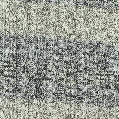 Black Marl Rib Knit, Poly-Viscose, 270 gsm