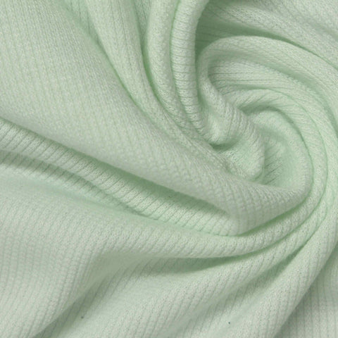 Pale Mint Rib Knit, Polyester