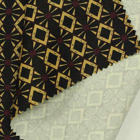 Yellow Diamonds Sateen, Cotton