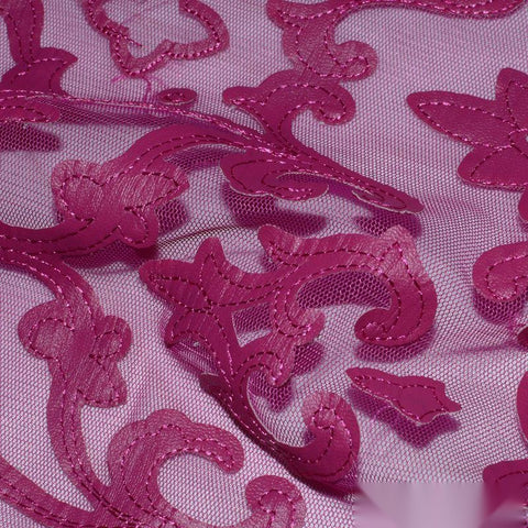 Jacquard 100% Polyester Knit Fabric, 127 gsm, 140 cm — Pink
