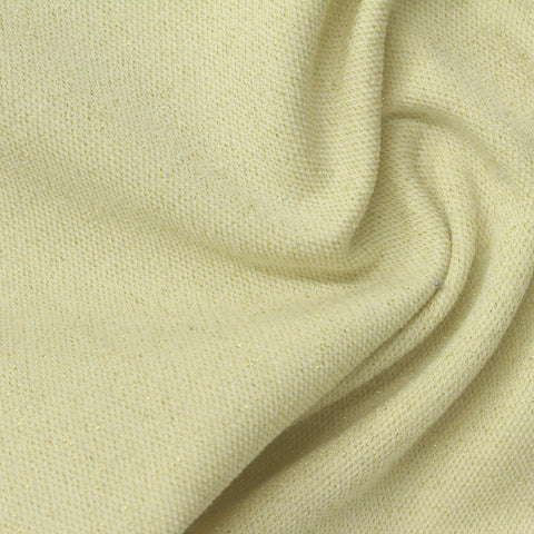 Pale Yellow Knit, Poly-Cotton