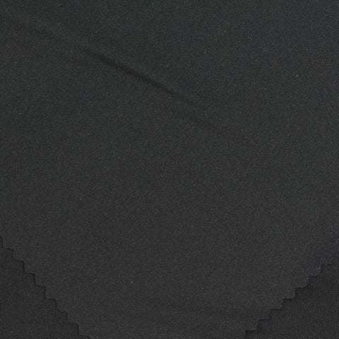 Polyester Stretch Sateen Fabric, 210 gsm, 152 cm — Black