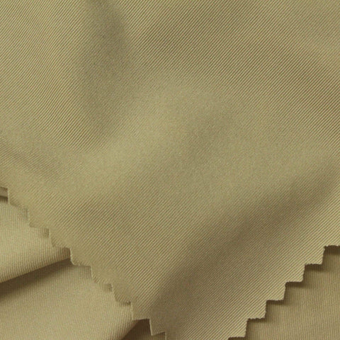 Nylon Stretch Jersey Knit Fabric, 120 gsm, 150 cm — Khaki